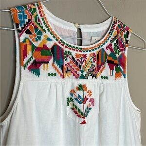 Madewell x JM Dry Goods Embroidered White Dress